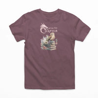 Thumbnail for Maroon Just One More Chapter T-shirt V3 with pink text