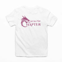 Thumbnail for white Just one more chapter tshirt purple text