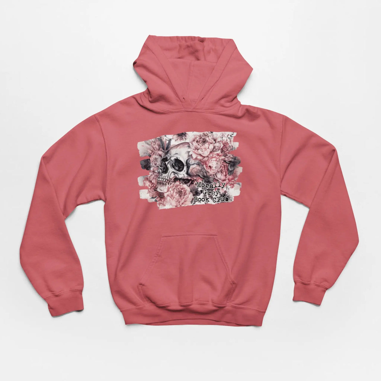 Dark Pink Morally Grey Hoodie V2