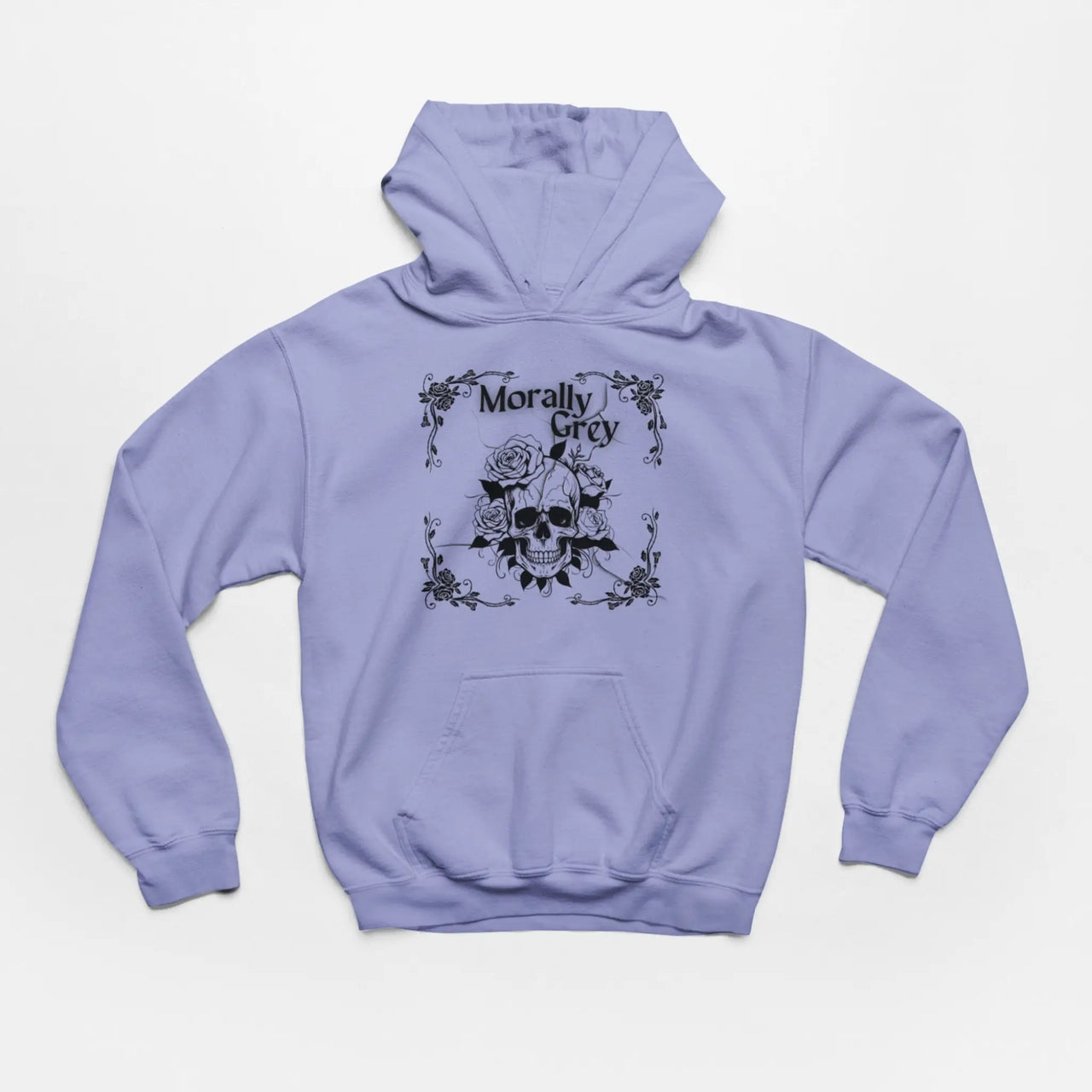 a violet Morally Grey Hoodie