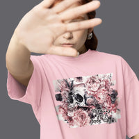 Thumbnail for hiding their face wearing a light pink morally grey tshirt v2