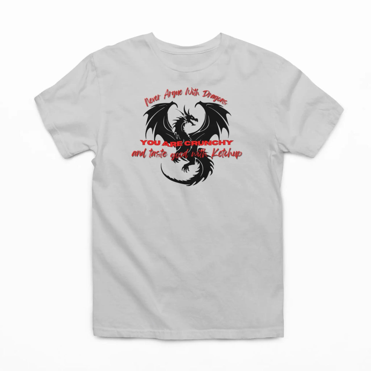 Light grey Never Argue With Dragons Tshirt