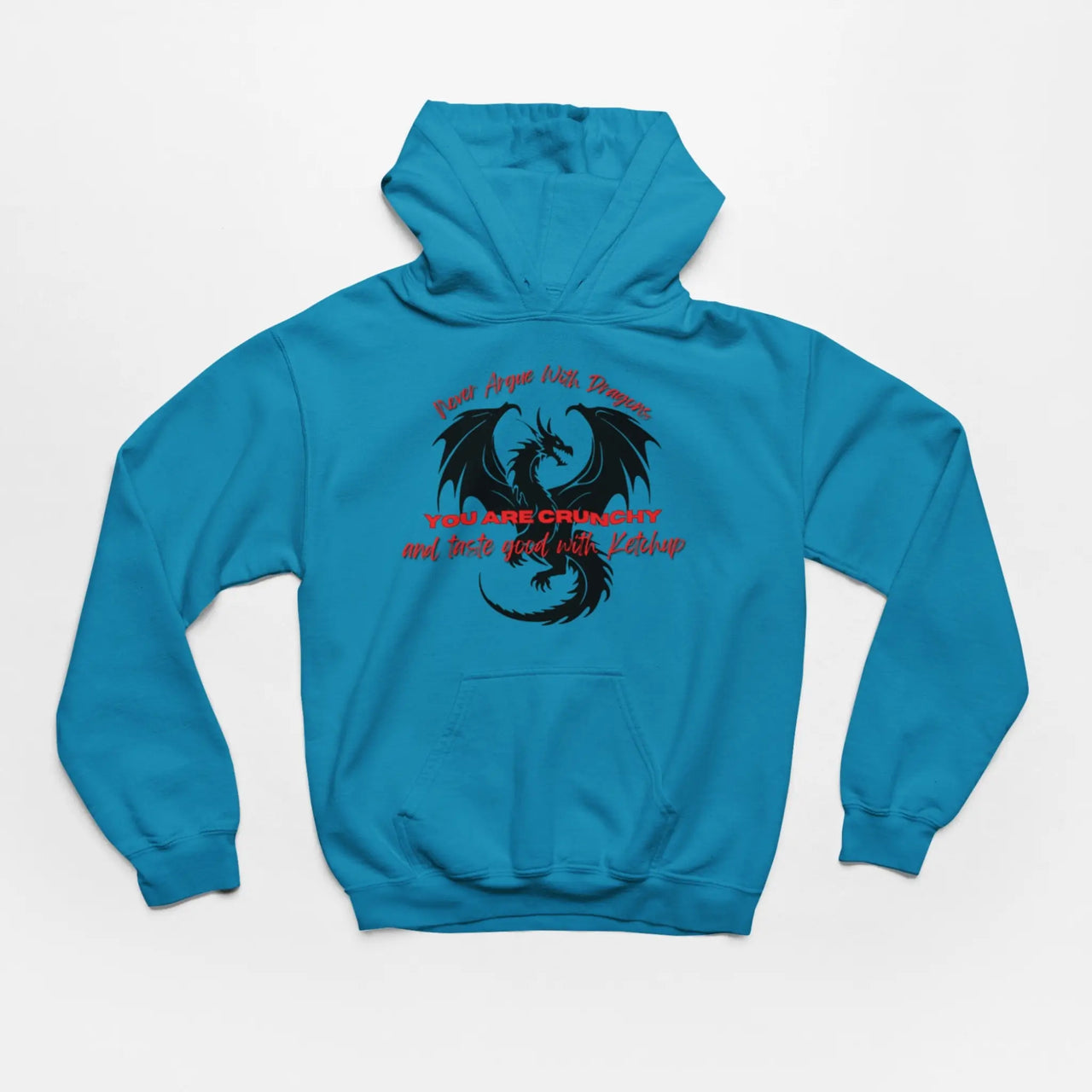 Teal Never Argue With Dragons Hoodie