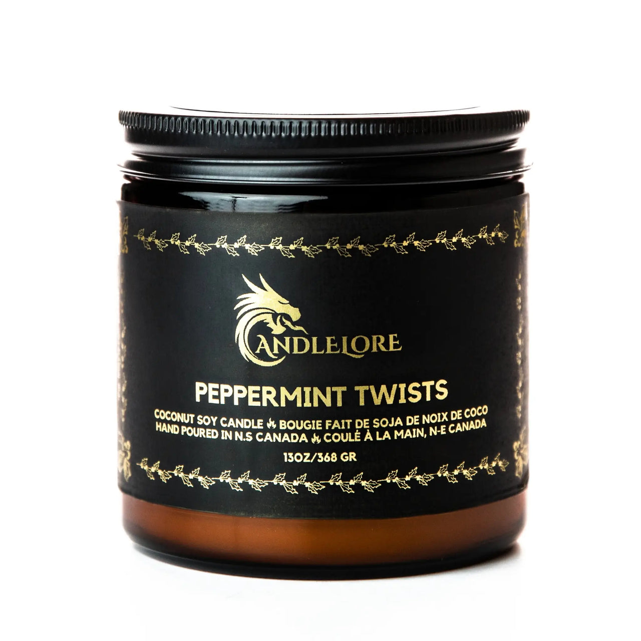 large Peppermint Twists Candle