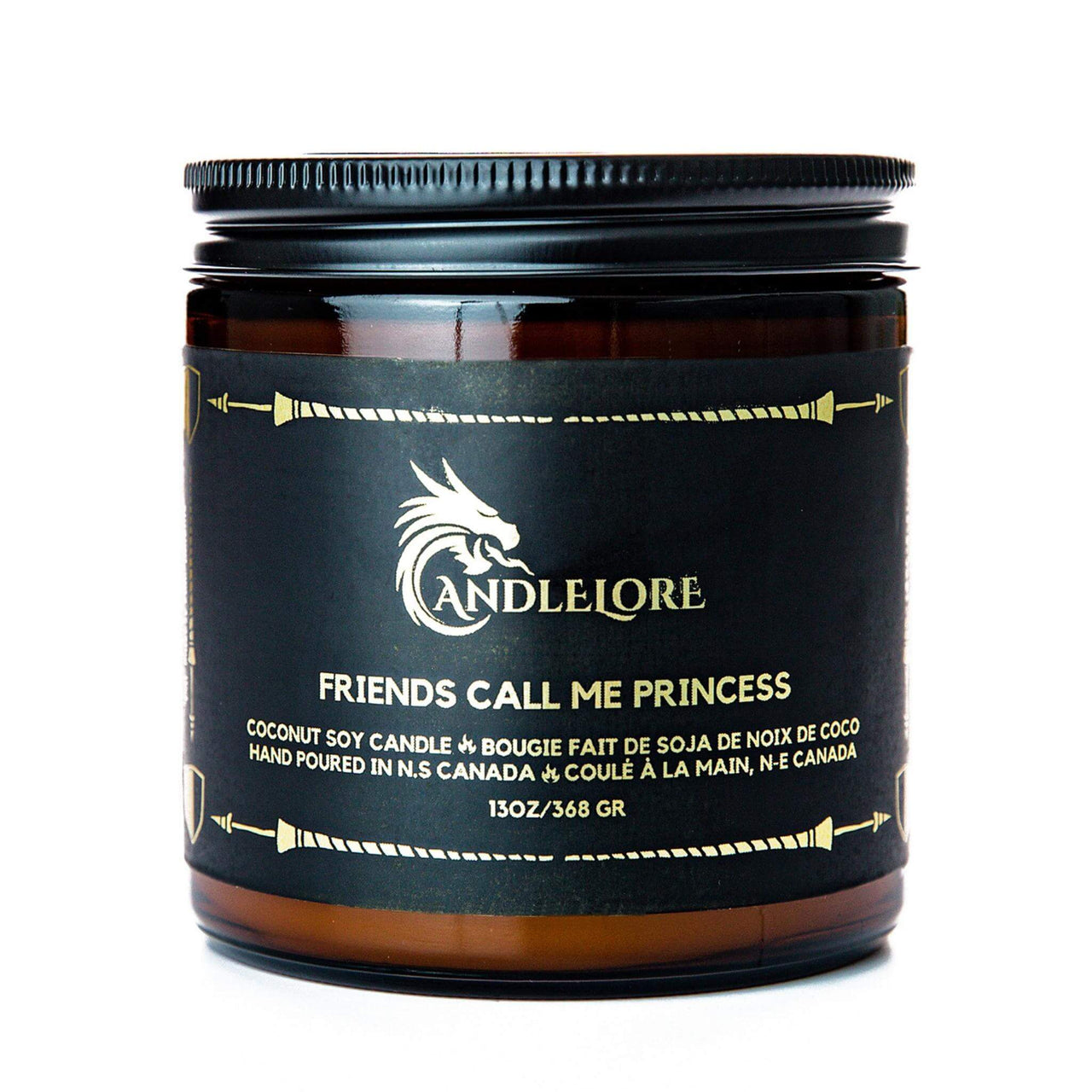 Large Friends Call Me Princess candle on white background
