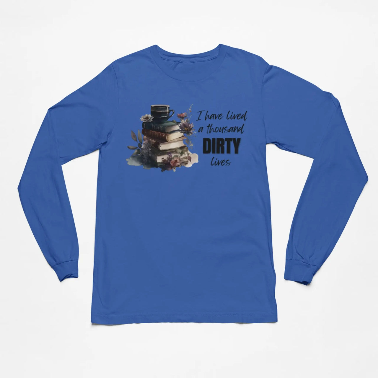 1000 dirty lives long tee in blue