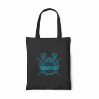 Thumbnail for An In my romantasy era tote black bag teal accent