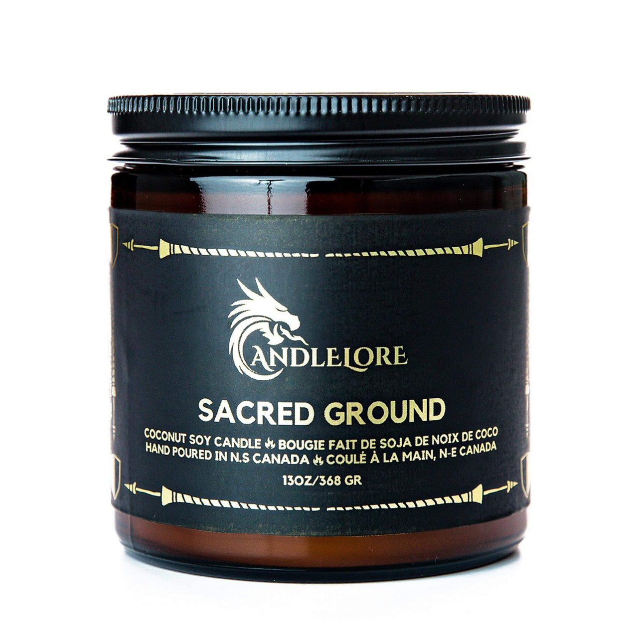 Large Sacred Ground scented candle on a white background