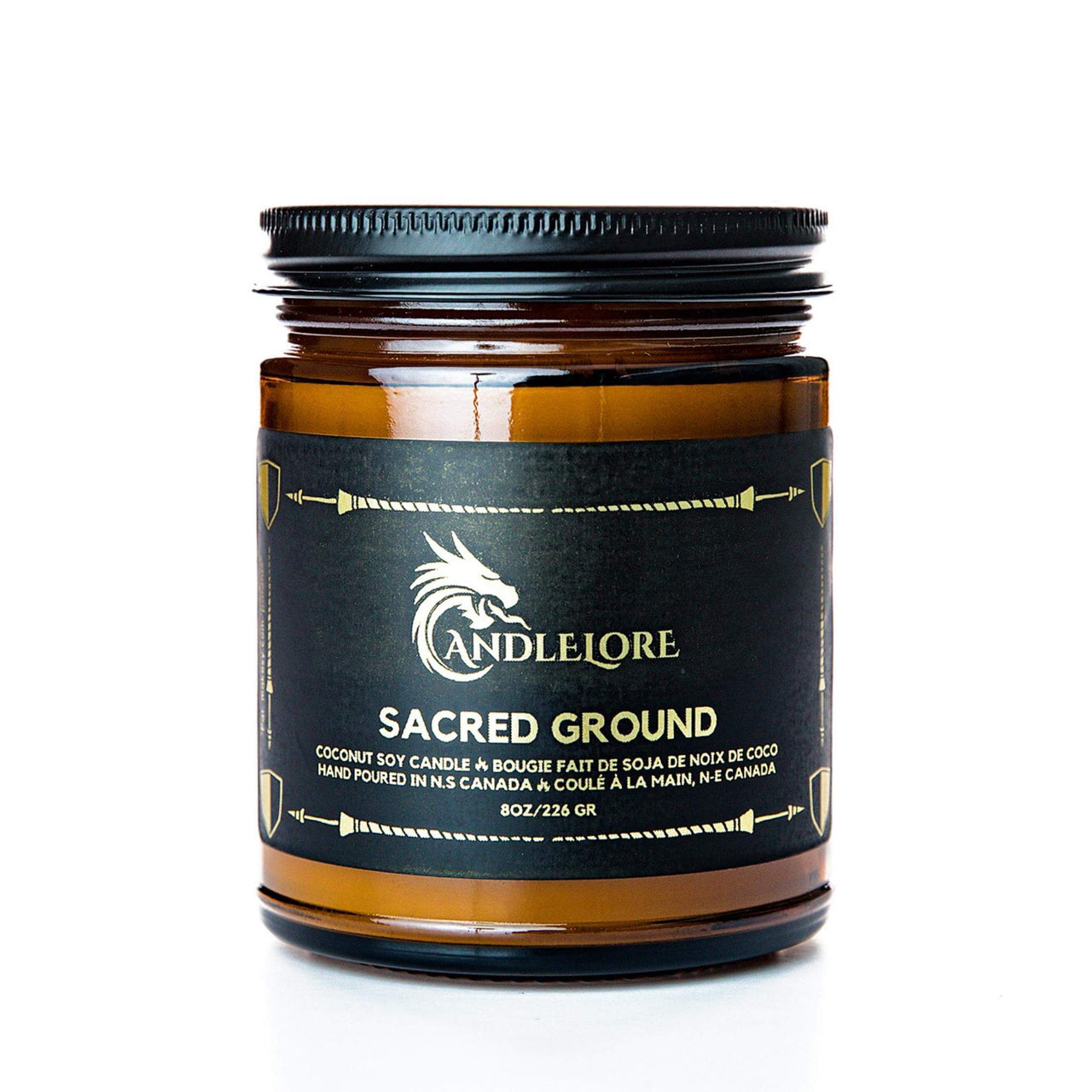 medium Sacred Ground scented candle on a white background