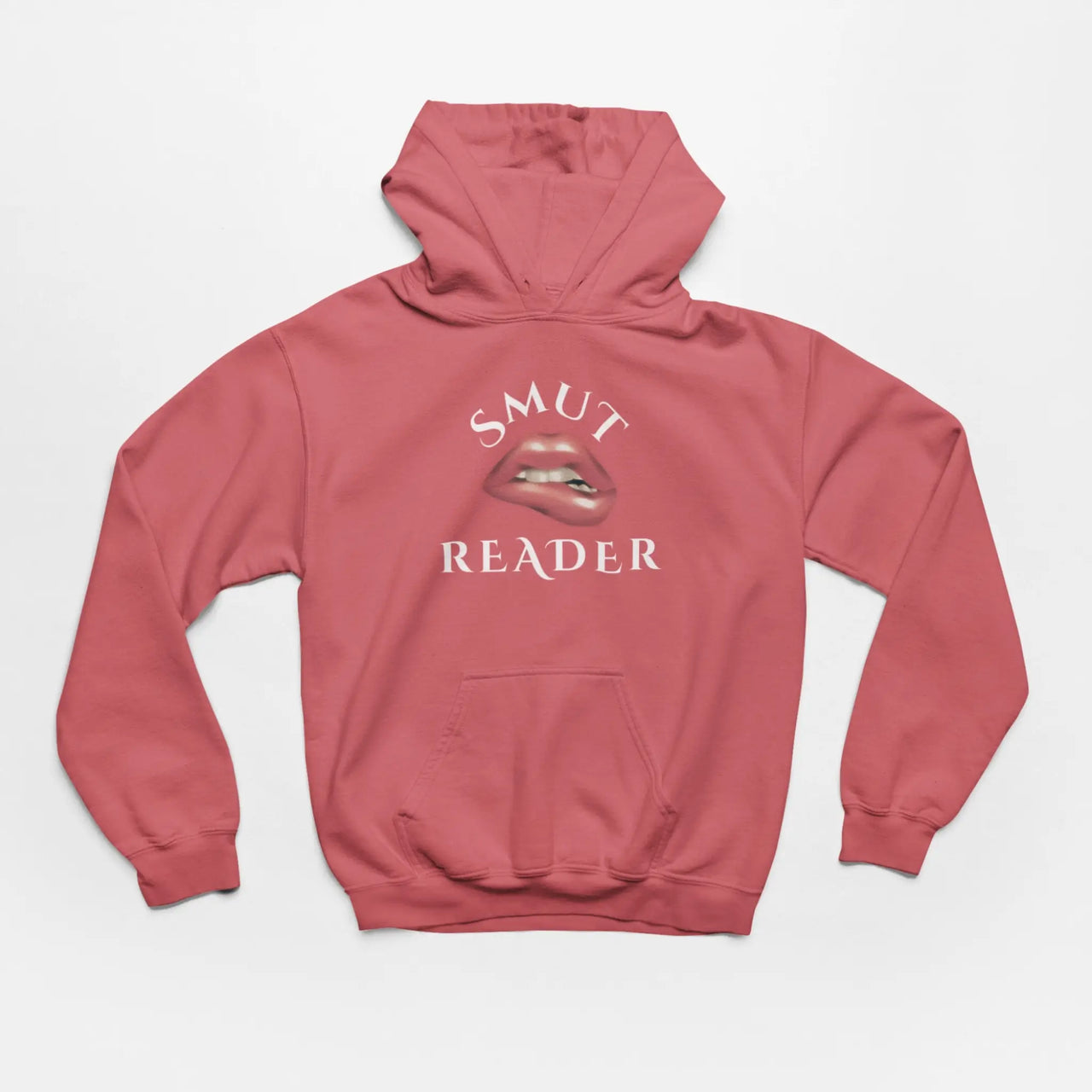 Dark Pink Smut Reader Hoodie V2 with white text