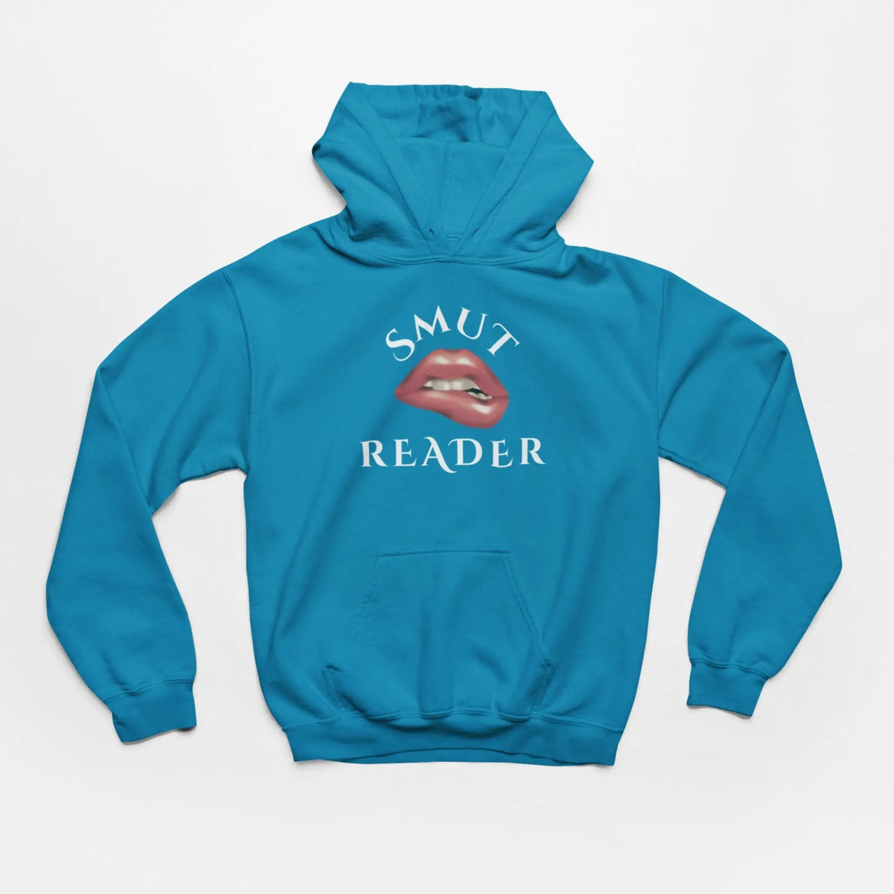 Teal Smut Reader Hoodie V2 with white text