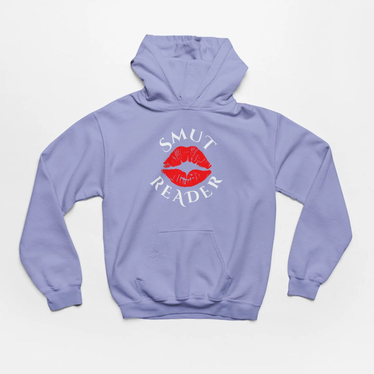 a violet smut reader hoodie with white text