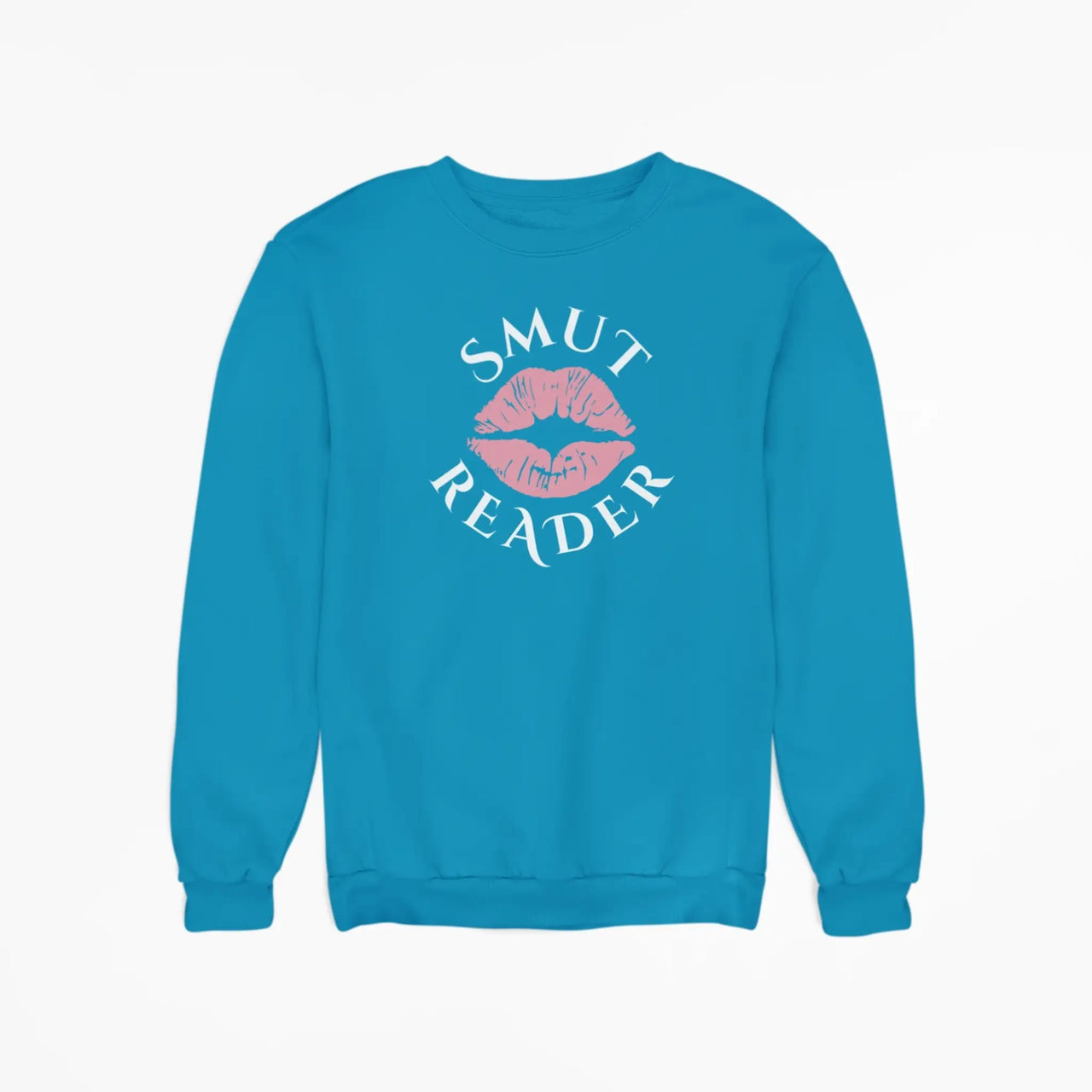 teal smut reader sweatshirt pink lips