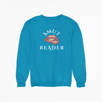 Thumbnail for teal smut reader sweatshirt v2 with white text