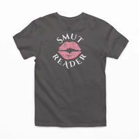 Thumbnail for dark grey smut reader t-shirt pink lips