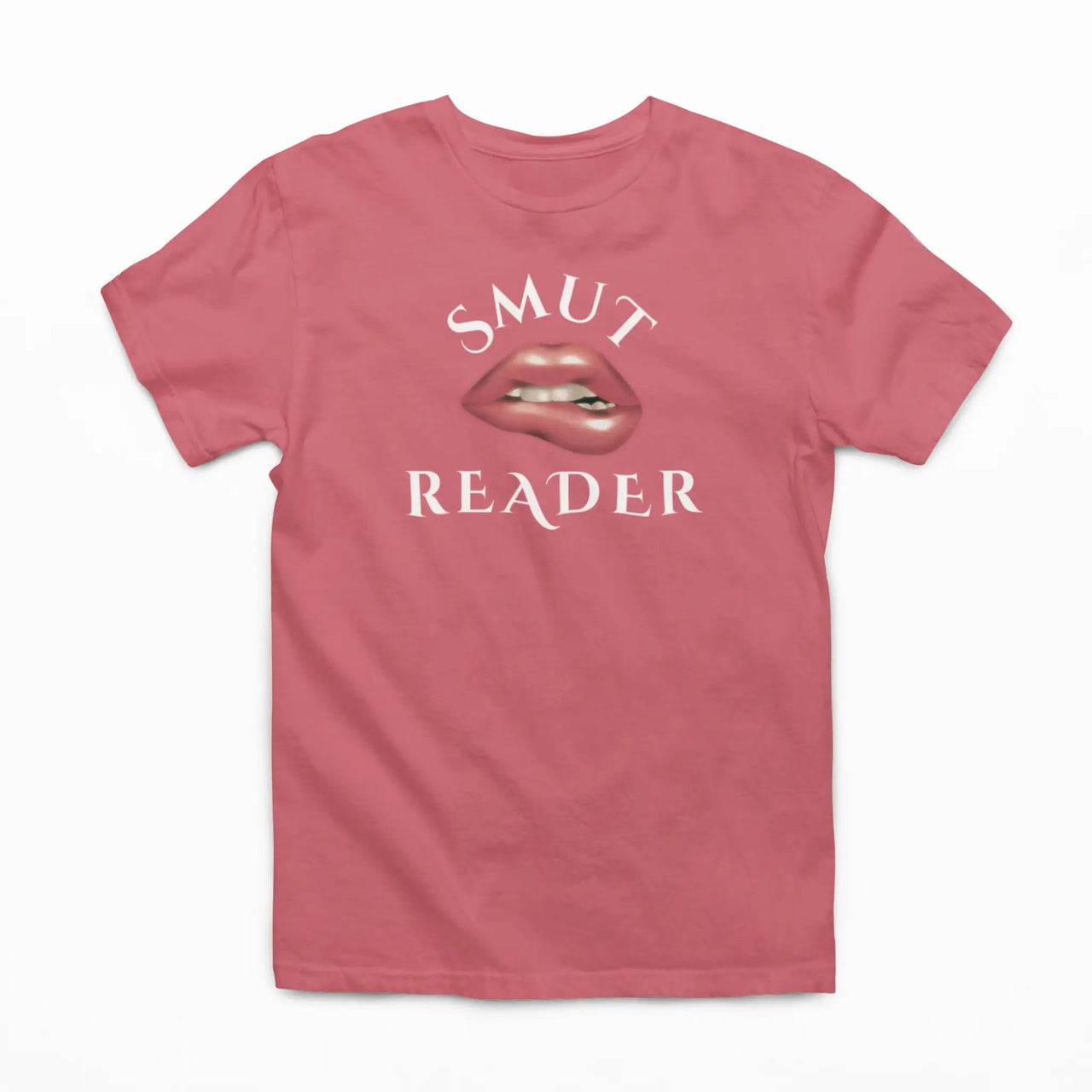 heather dark pink smut reader v3 tshirt white writing