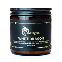 Thumbnail for Large  White Dragon  scented candle on a white background